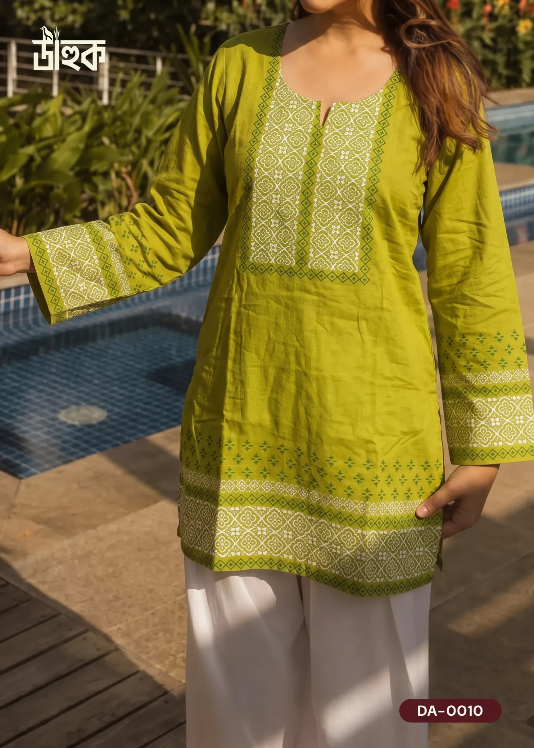 Dahuk White Threadwork Festive Kurti